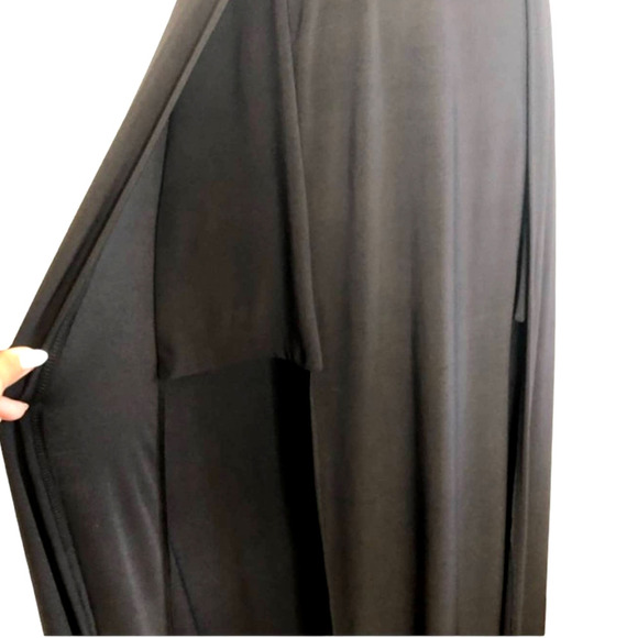 Black Crisscross Lattice Plunge Spaghetti Strap Body-Con Maxi Dress Wild Daisy - Picture 6 of 10